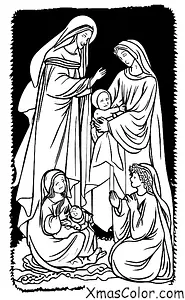 Christmas / Baby Jesus: Angel Gabriel telling Mary about Baby Jesus