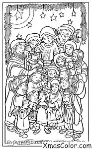 Christmas / Baby Jesus: The shepherds coming to see Baby Jesus
