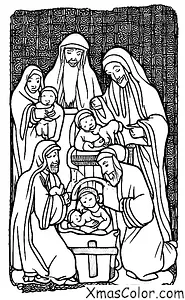 Christmas / Baby Jesus: The Three Wise Men bringing Baby Jesus gifts
