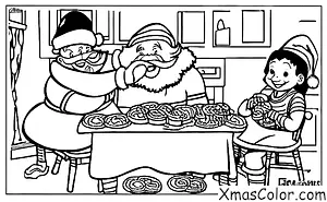 Christmas / Boxing Day: Santa Claus eating some of Mrs. Claus' cookies