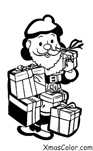 Christmas / Boxing Day: Santa opening his presents on Christmas morning