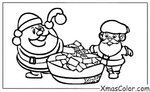 Christmas / Candy: Santa eating candy