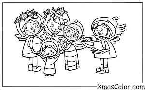 Christmas / Christmas Angels: A Christmas angel singing carols