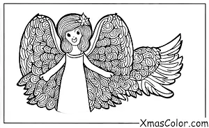Christmas / Christmas Angels: An angel looking down from the heavens