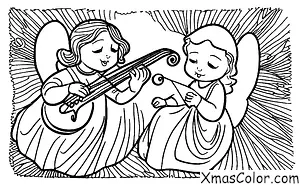 Christmas / Christmas Angels: An angel playing a violin