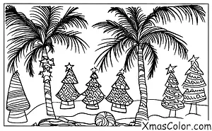 Christmas / Christmas at the beach: Christmas palm trees