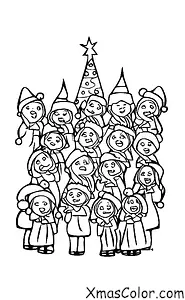 Christmas / Christmas choir: A choir singing Christmas carols