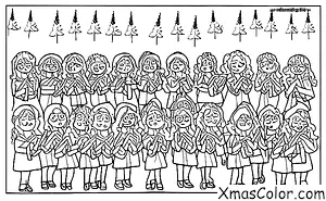 Christmas / Christmas concerts: A choir singing on stage