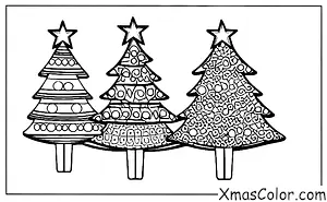 Christmas / Christmas Cookie decorating: A simple design of a Christmas tree