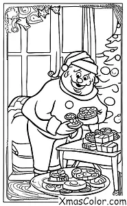 Christmas / Christmas Cookies: Santa eating cookies