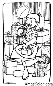 Christmas / Christmas Day: A kid opening a present