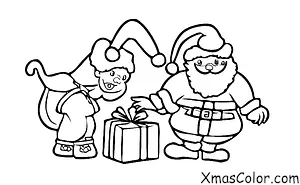 Christmas / Christmas Day: Santa Claus delivering presents