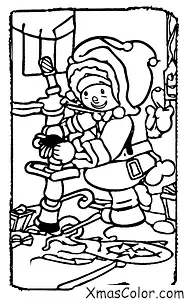 Christmas / Christmas Elf: Christmas Elf making toys