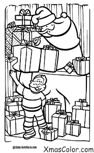 Christmas / Christmas Eve: Santa delivering presents