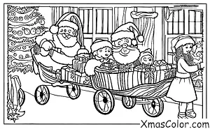 Christmas / Christmas Eve: Santa loading up his sleigh