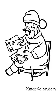 Christmas / Christmas Eve: Santa reading a letter from a child