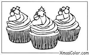 Christmas / Christmas food: Festive Cupcakes