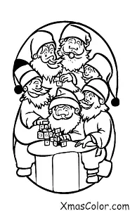 Christmas / Christmas games: Santa and his elves playing games