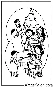 Christmas / Christmas Gifts: A family opening presents together