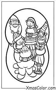 Christmas / Christmas Gifts: Santa and his elves wrapping presents