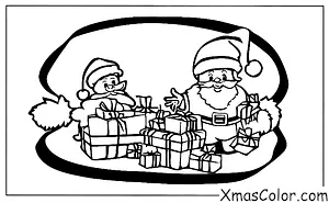 Christmas / Christmas Gifts: Santa delivering presents