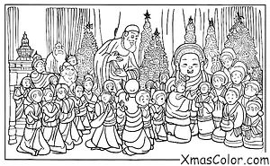 Christmas / Christmas in Asia: Santa in a temple