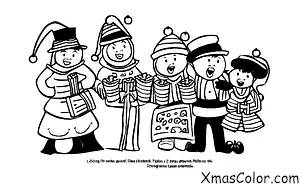 Christmas / Christmas in the city: Christmas carolers singing in the city