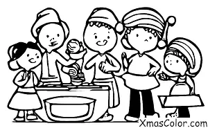 Christmas / Christmas in the country: A family baking cookies together