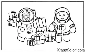 Christmas / Christmas in the future: Santa in a spacesuit