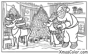 Christmas / Christmas in the future: Santa with robotic reindeer