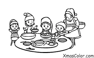 Christmas / Christmas in the suburbs: A family cooking a big Christmas dinner together