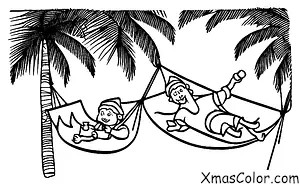 Christmas / Christmas in the tropics: Santa in a pi√±a colada
