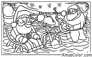 Christmas / Christmas Island: Santa fishing