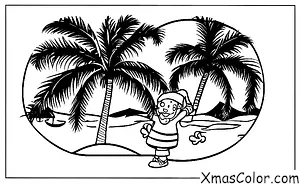 Christmas / Christmas Island: Santa playing volleyball