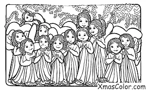 Christmas / Christmas music: A choir of angels singing