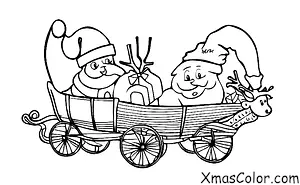 Christmas / Christmas on a farm: Santa in his sleigh