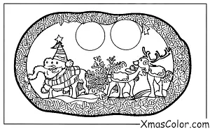 Christmas / Christmas on the moon: Santa and his reindeer on the moon