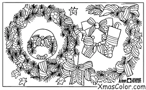 Christmas / Christmas Ornaments: A Christmas wreath