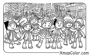 Christmas / Christmas Parades: A grand Christmas parade down 5th avenue in New York City