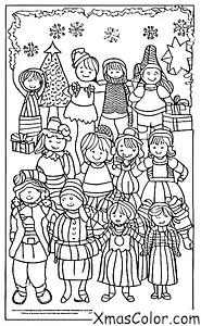 Christmas / Christmas plays: A group of children performing a Christmas play