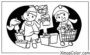 Christmas / Christmas Shopping: A child shopping for their pet