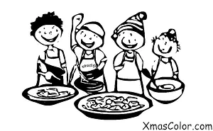 Christmas / Christmas Spirit: people volunteering at a soup kitchen on Christmas Eve