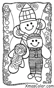 Christmas / Christmas Stockings: Christmas Stocking with a gingerbread man