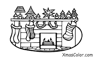 Christmas / Christmas Stockings: Fireplace