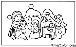 Christmas / Christmas Stockings: Nativity scene