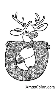 Christmas / Christmas Stockings: Reindeer