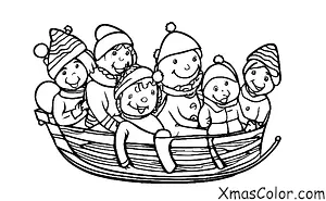 Christmas / Christmas traditions: A family goes on a sleigh ride