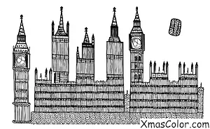Christmas / Christmas trees around the world: Big Ben in London