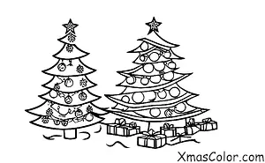 Christmas / Christmas Trees: A Christmas tree in a winter wonderland