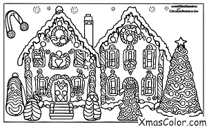 Christmas / Christmas Trees: A gingerbread house